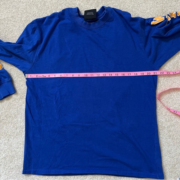 Golden State Warriors Shirt Mens Medium Blue Gold NBA Basketball Long Sleeve - Picture 9 of 14